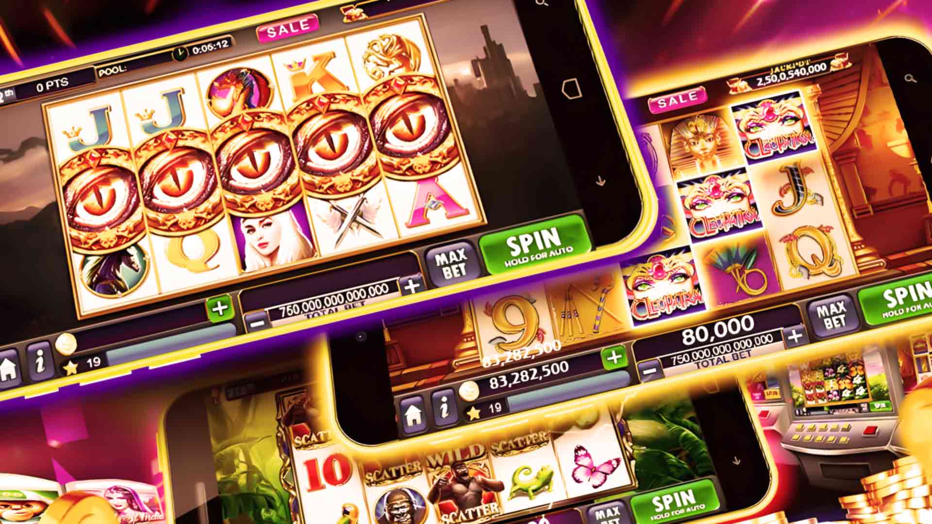 Mobile casino games on devices